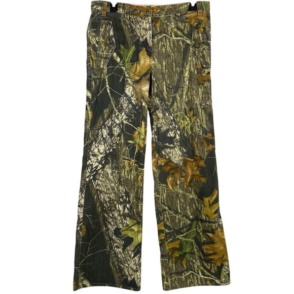 Vtg Y2K Mossy Oak Pants Womens 8 / 10 Medium 33x30 Camo Hunting Cargo Wide Leg M - Picture 2 of 7